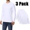 Zfeel ZF912 Art & DIY Long Sleeve Moisture-Wicking Tee – White, 3-Pack